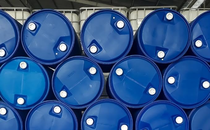 55-Gallon Water Storage Barrel, BPA Free, Emergency Water Supply - Eco Friendly - Made in USA (Blue)