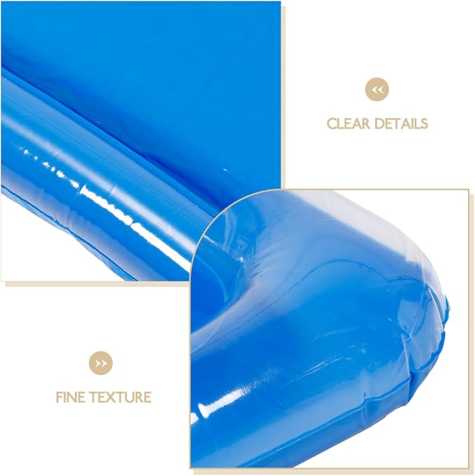 NOLITOY Portable Mini Swimming Pool Sand Tray Air Filled Water Play Accessories for 12 Inch Dolls Girls Kids Summer Bathroom Sensory Toys Transparent Blue PVC Outdoor Indoor 23.62 X 17.71 X 5.90 Inch