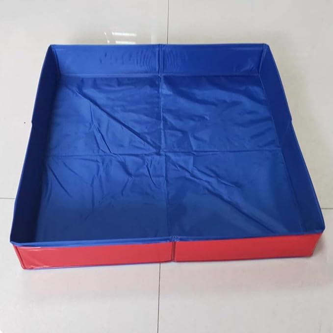 PVC Folding Pet Swimming Pool, 50×50cm Cool Cat and Dog Swimming Pool, Non-Inflatable Dog Paddling Pool, Small Pet Bathtub