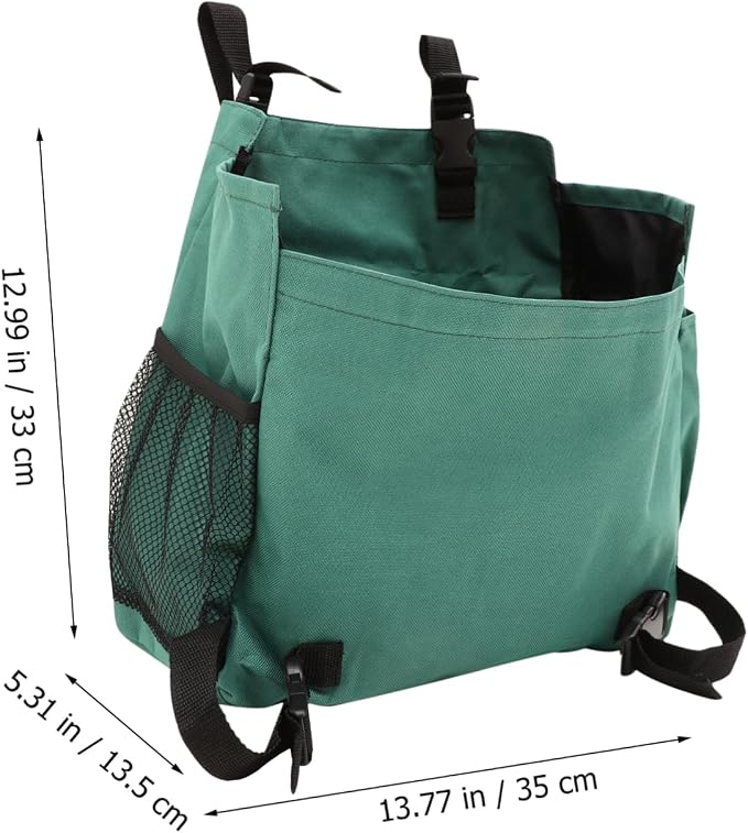ORFOFE Large Capacity Lawn Mower Storage Bag Adjustable Oxford Fabric Mower Tool Organizer Detachable Garden Accessory Pouch for Outdoor Power Tools
