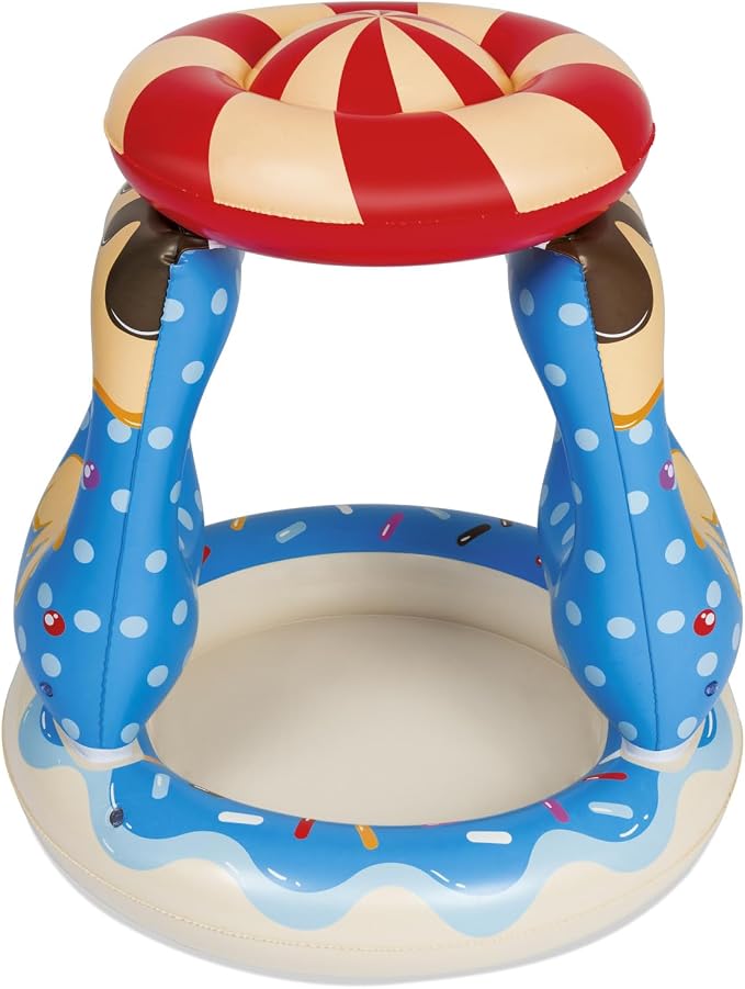 Bestway: H2OGO! Candyville Playtime Pool - 36 x 36 Inflatable Baby Mini Splash Pool, UV Protection Sunshade, Candy Inspired Design, Toddler & Kids 2+