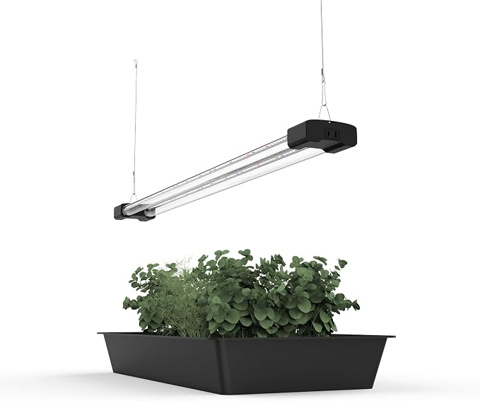 DYMOND Boostgro LED Seed Starter Grow Light 3FT Full Spectrum Linkable 5000k Daylight + 660nm Red + 450nm Blue Indoor Plant Lighting Fixture