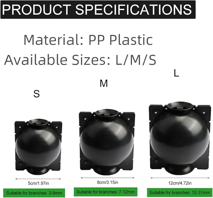 10PCS Propagation Stations Air Layering Pods, Reusable Take Rapid Root Plugs Air Layering Propagation Kit Grafting Tool Box Plant Propagation Ball Root Tone for Plant Cuttings Tree