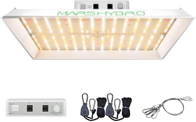 MARS HYDRO TS1000 150W LED Grow Light for Indoor Plants, with Patented Reflector, 5 Levels Dimmable Lights Daisy Chain Full Spectrum Growing Lamps for Seedlings Veg Bloom in 2x2/3x3 Grow Tent