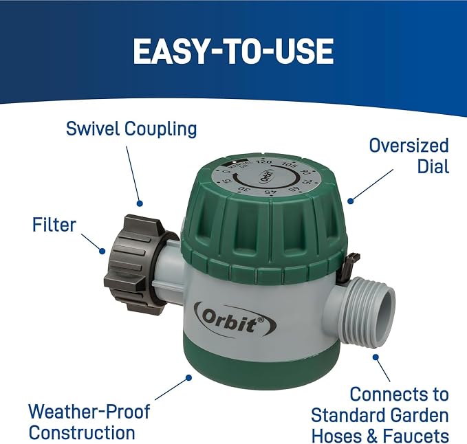 8-Pack Orbit 62034 Mechanical Watering Hose Timer, Colors May Vary