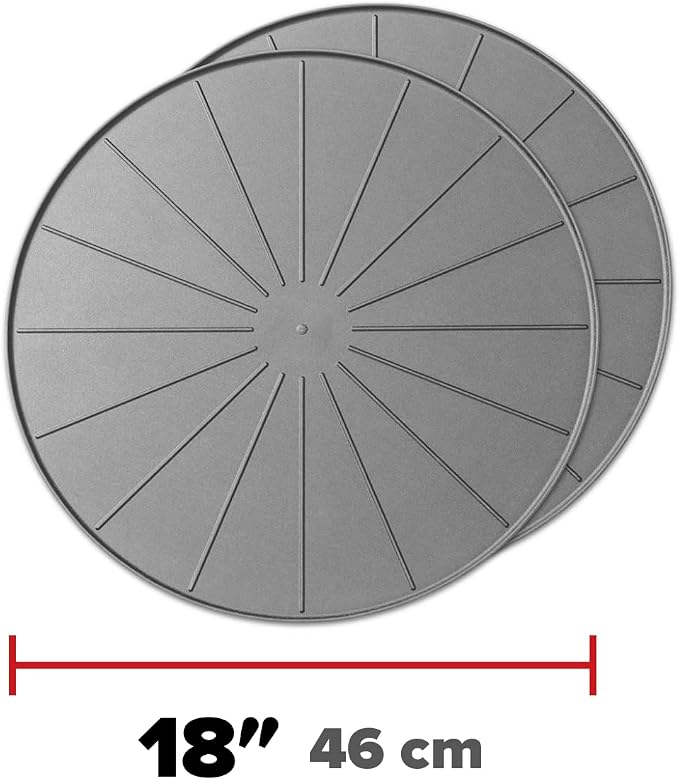 WeatherTech 18" Plant Mats/Coasters - for Floor Protection from Planter Spills, leaks and Soil (8A18CST2PKGR)- Grey (2-Pack)