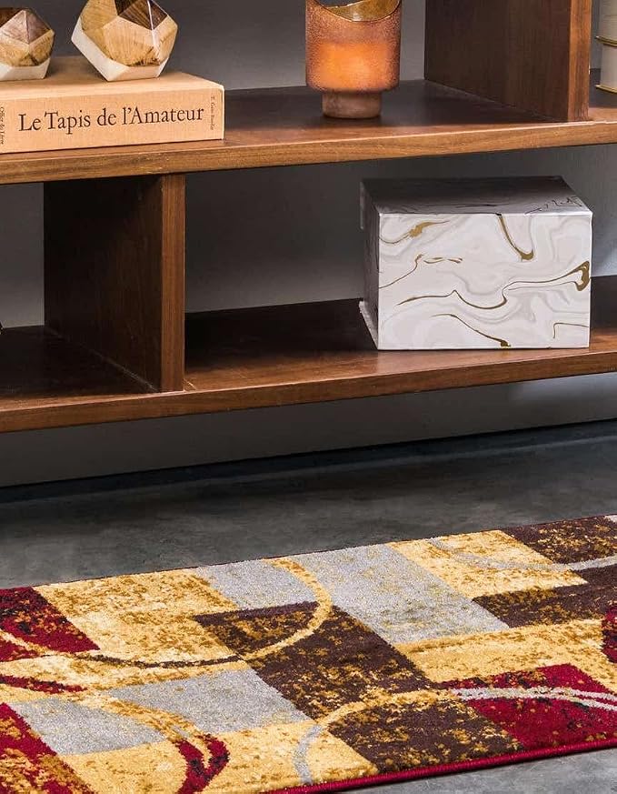 Unique Loom Barista Collection Area Rug - Kouillou (2' 2" x 10' Runner, Multi/Brown)