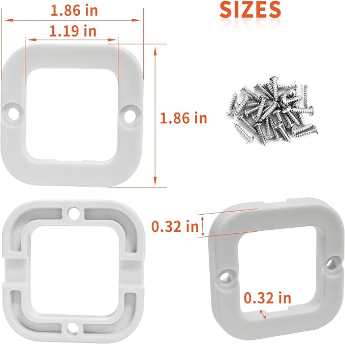 Light Clips for Govee Permanent Outdoor Lights for Govee Non-Pro Elite RGBIC H705 H805 LED Outdoor Decoration and Fixed luminaire Mounting Brackets Screws Kit(New Upgrade 40 White)