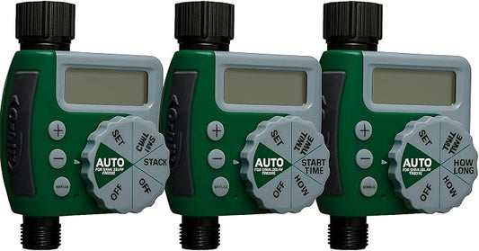 3-Pack Orbit 62061Z 1-Outlet Programmable Hose Faucet Timer - Convenient and Programmable Watering Control