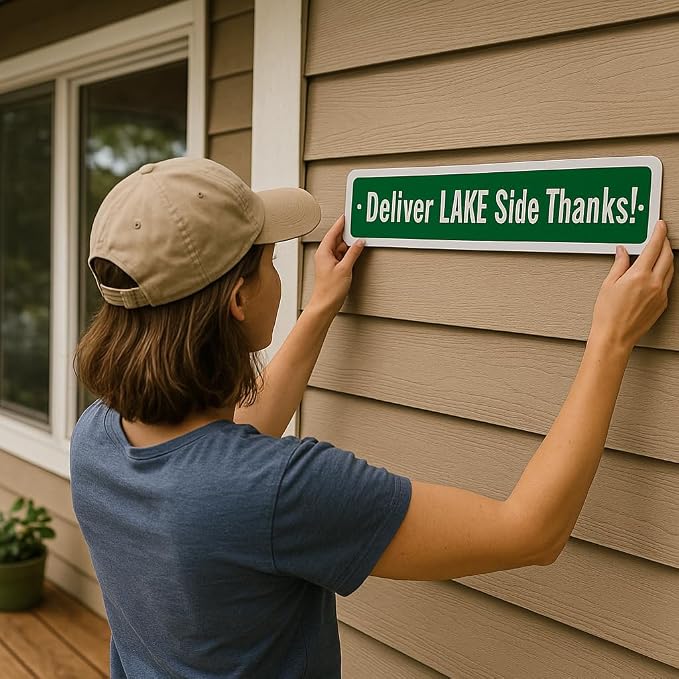 Custom Metal Signs 4x18 Address Personalized, Door, Porch Sign, Delivery. For Outside Or Inside Use. Our Metal Are UV Printed .040 Solid Aluminum. Home Office Yard Man Cave by AV Grafx