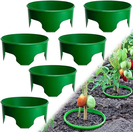 EBaokuup 6 Pcs 10 Inch Planting Grow Rings-Planting Protective Round Edging to Separate Rock and Pest-Planting Rings for Vegetables, Herbs and Flowers