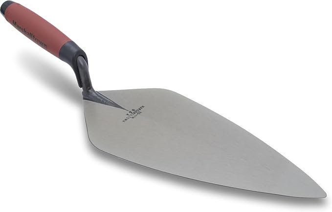 MARSHALLTOWN Brick Trowels, London Style, 12 x 5-1/8 Inch, DuraSoft Handle, Brickwork, Blockwork, Stonework, Masonry, Assembled in USA, 33 12FG