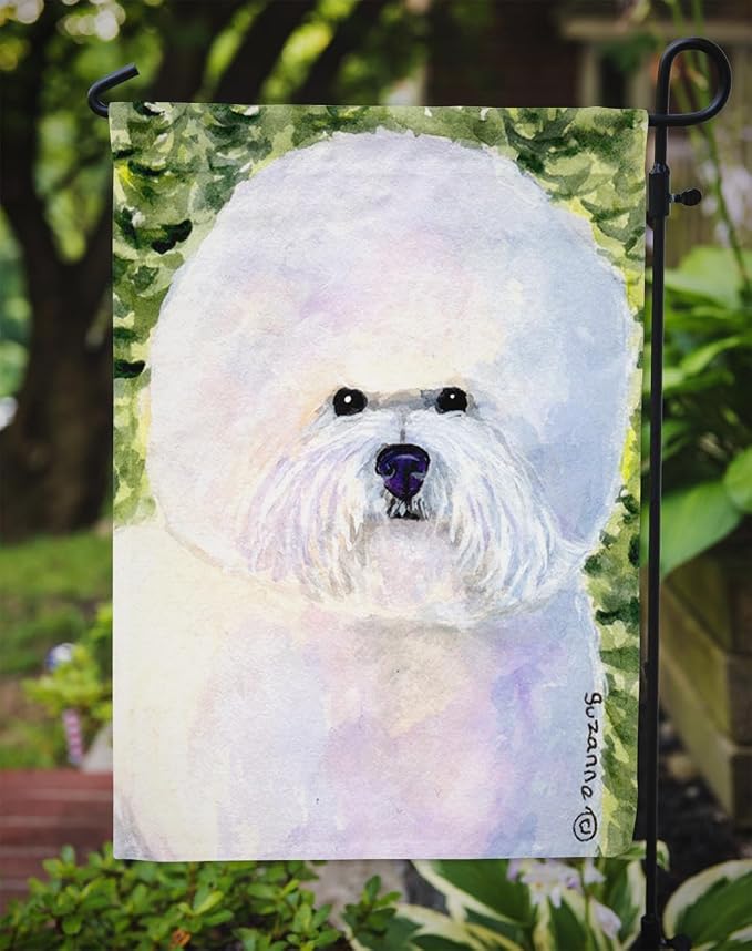 Caroline's Treasures SS8919GF Bichon Frise Garden Flag Mailbox Flag Decorative Yard Flag Banner Outside Patio Artwork Yard Flower Beds, Garden Size, Multicolor