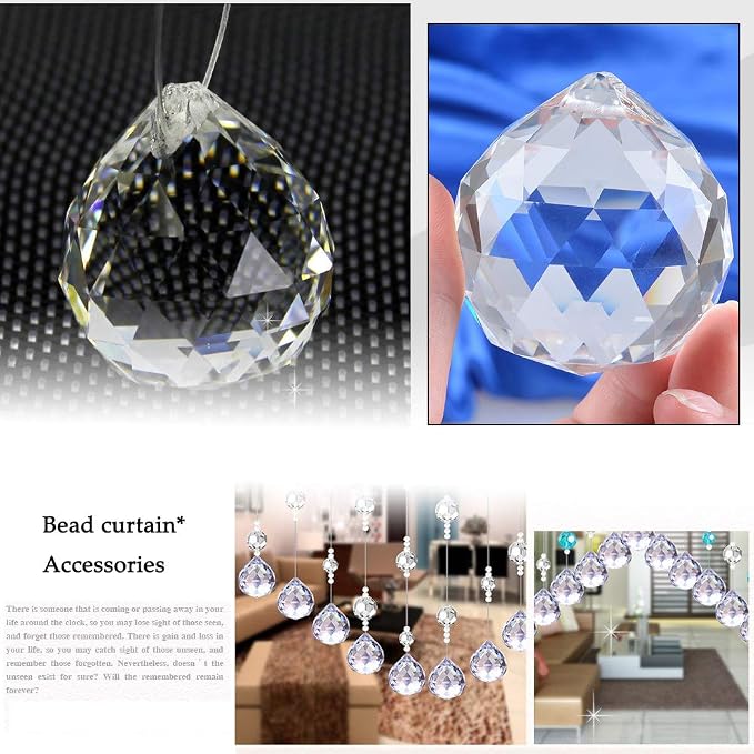 3.15Inch Hanging Large Prism Pendant,Prisms Sun Catcher Rainbow Maker Crystal Sunshinecatchers for Windows, Crystal Sunshinecatcher Pendant,Hanging Crystals with 1 Cloth Bag and 1 Lanyard