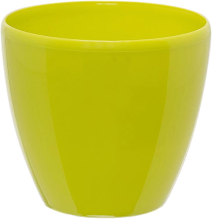 DECOPOTS - 3 Pack Self Watering Planter - Indoor/Outdoor Decorative Flower Pot with Drainage Cartridge and Water Level Indicator (6.7", Lime)