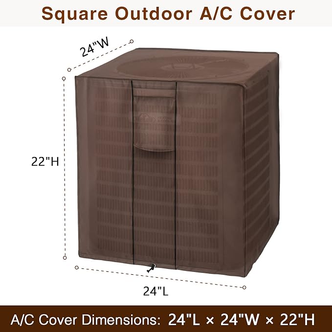 AC Covers for Outside Unit Air Conditioner Covers for Outdoor Winter Fits up to 24 x 24 x 22 inches