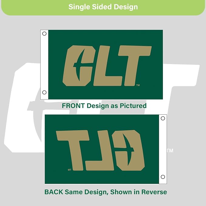 NCAA University of North Carolina/Charlotte Flag with Grommets, 3'x5' Charlotte 49ers Outdoor College Flags & Banners for Garden Patio Indoor Wall Décor