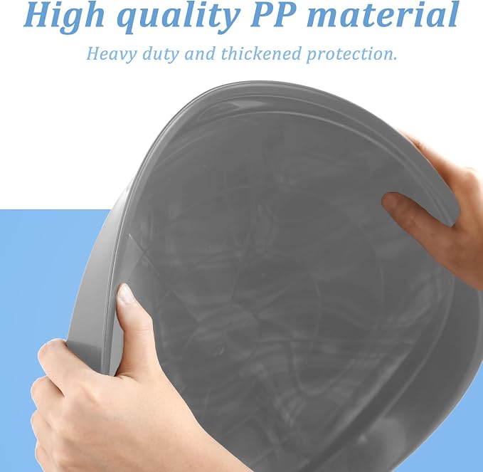 Eccliy 12 Pcs Plastic Plant Saucers Round Plant Tray Large Flower Pot Heavy Duty Planter Water Trays Thick Planter Drip Saucers for Indoors and Outdoors(18 Inch,Gray)