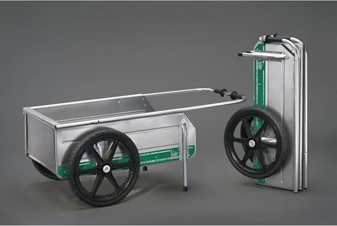 Tipke Manufacturing Company Foldit Do It All Portable Rust Corrosion Resisting Aluminum Folding Utility Cart with 300 Pound Capacity, Silver