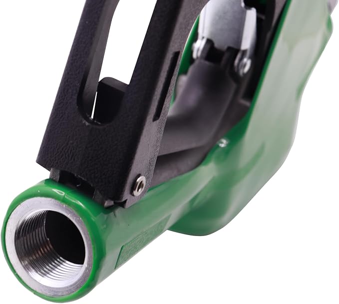3/4" Inch Green NPT Automatic Shut-Off Fuel Nozzle,Fuel Hose Swivel,High Flow,BP Hand Guard,Hanging Hook 13/16"Spout,16GPM,Fuel Transfer Pump Diesel Gasoline Nozzle,Cold Weather Applications