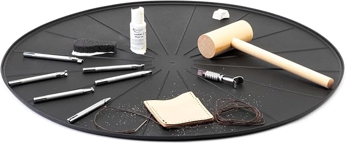 WeatherTech 24" Project Mats/Coasters - Contain Projects and Their Messes (8A22CST2PKBK) - Black (2-Pack)