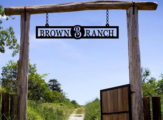Personalized Metal Farm Sign, Custom Family Name Farmhouse Sign, Outdoor Ranch Sign, Personalized Metal Family Name Sign, Indoor Outdoor Metal Farmhouse Farm Sign, Farmhouse Decor Gifts, Housewa