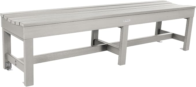 Sequoia Professional Commercial Grade Weldon Backless Picnic Bench, 6ft, Harbor Gray