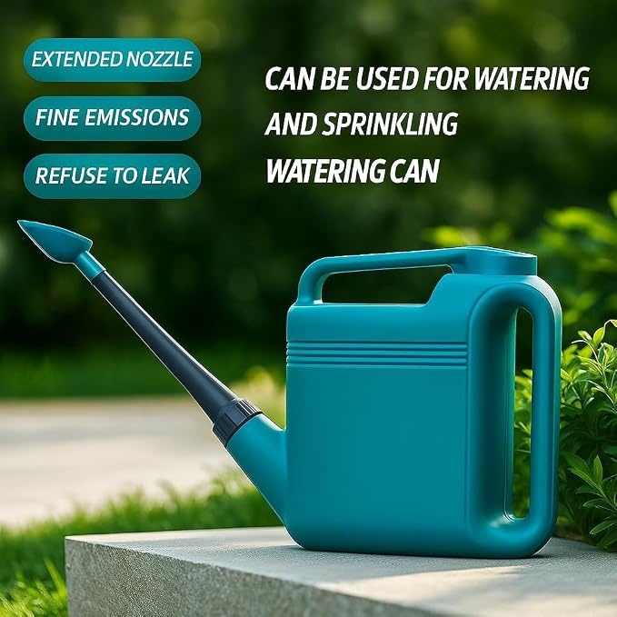 12-Pack 2 Gallon Watering Can, Garden Watering Can Outdoor, Large Plant Watering Can with Long Spout, Non-Slip Handle, Leak-Proof Plastic Watering Can