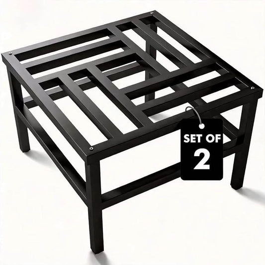 Plant Stand Indoor Outdoor, 2-Pack 18 Inch Heavy Duty Plant Stands Riser Metal Pedestal Stand for Large Flower Pot, Wrought Iron Flower Stand Display Planter Shelf for Living Room, Patio