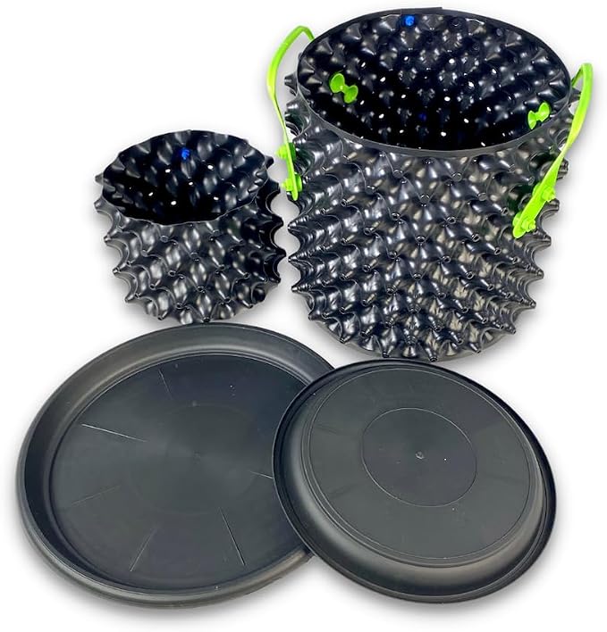 Air Pruning Pots for Plants - Complete Grow Kit - 1 Gallon Pot & 5 Gallon Pot - Promote Healthy Roots Complete Air Pruning, Re-Planting & Plant Rooting System