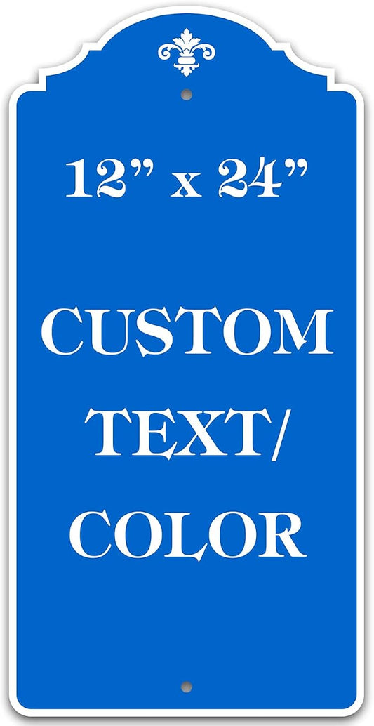 Custom Sign, Customized for Outdoor/Indoor Use, Personalized Designer Style Sign, 12x24 Inch, 24 Colors, Rust-Free Thick AlumaBond - Made by: My Sign Center, USA (Florolex I - Flood)