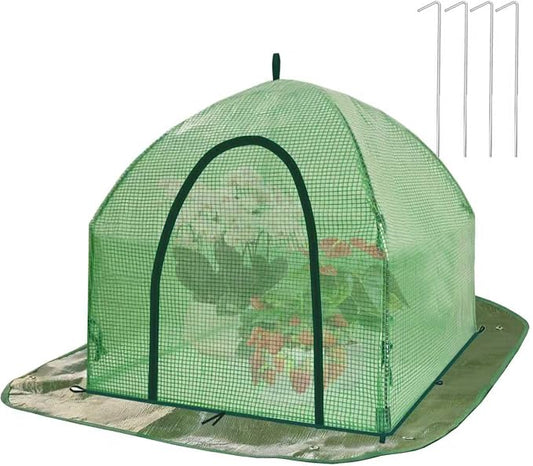 36" Tabletop Plant Cover w/Waterproof Base Ventilation Window for Winter