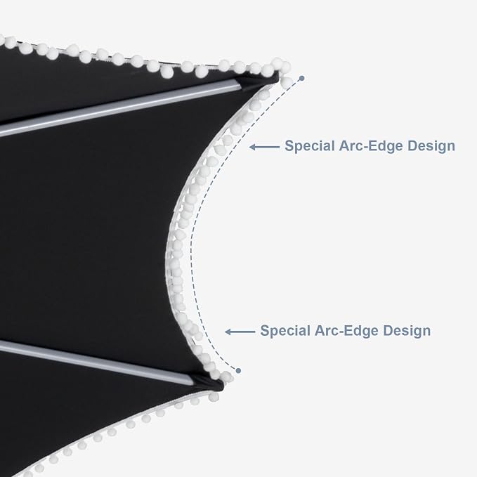 Tempera Patio Umbrellas Arc Edge Outdoor Table Market Umbrellas with Crank & Pust Button Tilt|Auto-Tilt, 8 Steel Ribs, High Color-Fastness Canopy