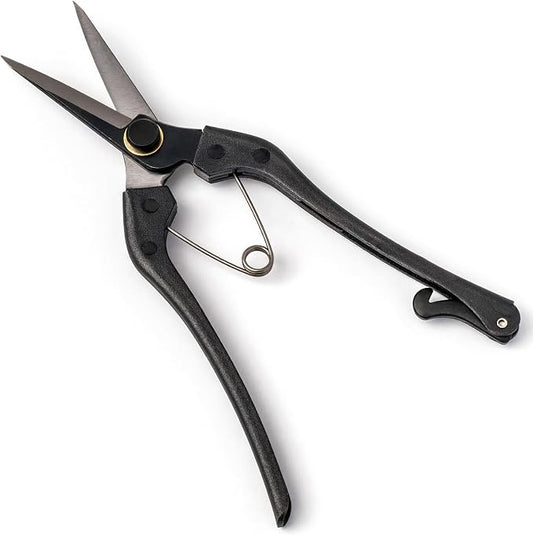 Wablade Japanese Pruning Shears Double-Edge, 8.2-Inch Precision Pruning Scissors for Buds, Flowers & Soft Stems, Cuts Up to 0.2" (5 mm), Forged Alloy Steel Blade, Made in Japan