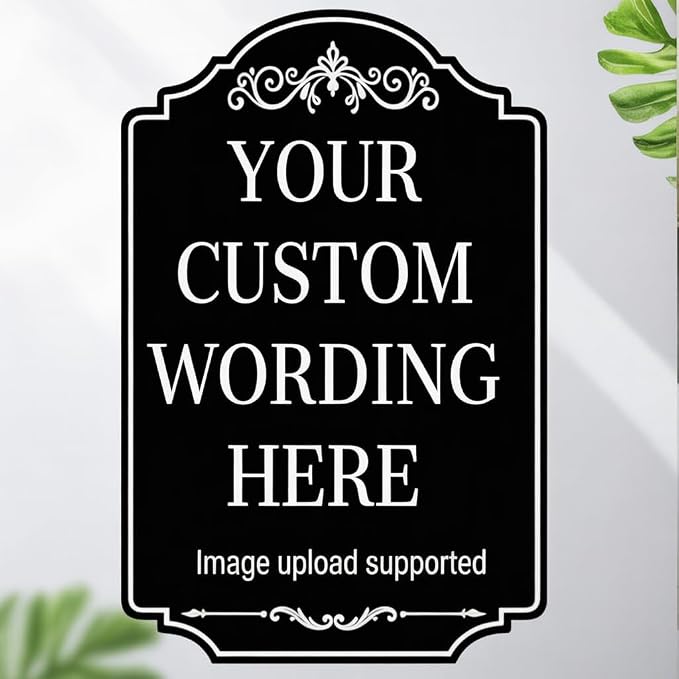 Custom Metal Decorative Sign - 8x12 Inch Personalized Outdoor Aluminum Sign, 0.040 Thick, Reflective Option, Rust-Proof Garden Sign