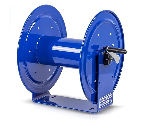 Coxreels 117-3-250 Hand Crank Hose Reel - Spool for Coiling Hoses and Cables - Rotating Storage with Hand Crank - Steel Manual Air Hose Reel - 17 x 18.25 x 18 Inches