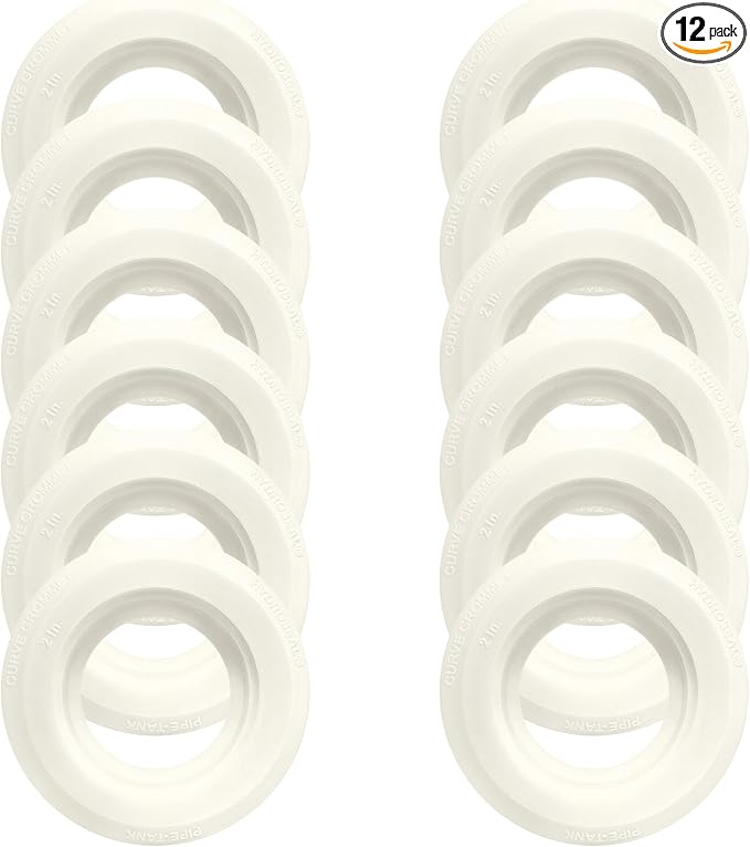 2" HYDROSEAL (12 pack), Flexible Tank Adapter, Pipe-Tank Connector, Curve grommet, Made of TPV: Heat, UV &Chemical resistance, Food grade, No color added, Resilience property, Longer service life.