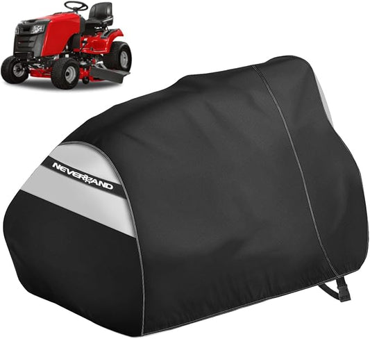 NEVERLAND Riding Lawn Mower Cover - Universal Fit 72x54x46 Inch, Waterproof Windproof Tractor Cover with Buckles & Straps, Heavy Duty PU Oxford for Outdoor Storage
