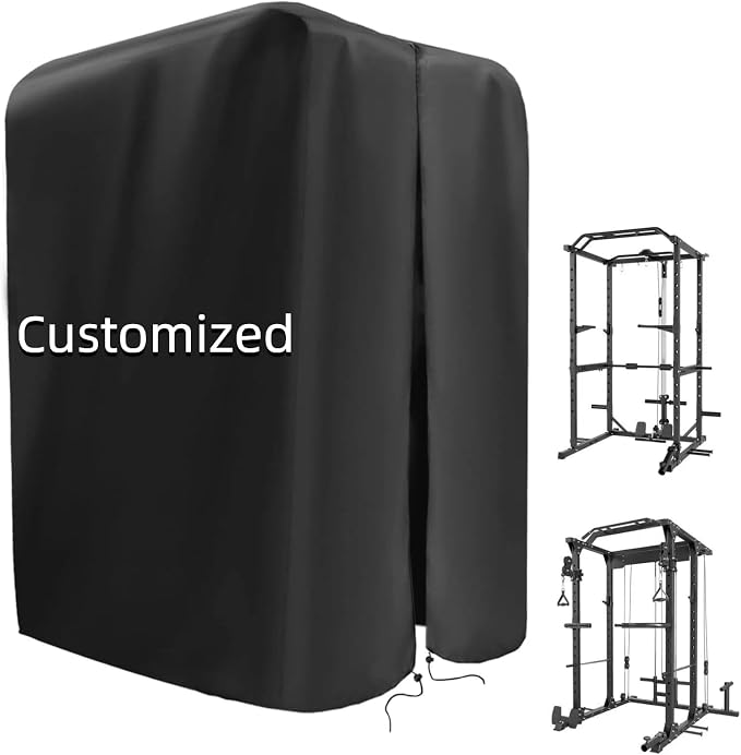 Gym Rack Cover with Waterproof Zipper for Squat Rack 47"-110"W | Waterproof Dustproof Heavy Duty Oxford Fabric,Gym Equipment Storage Cover for Workout Machine Outdoor Use
