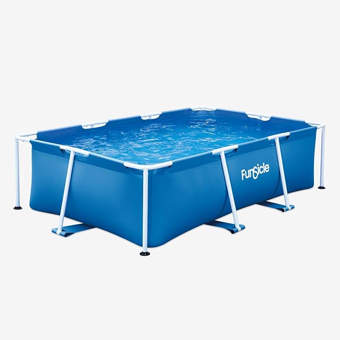 Funsicle 8ft 6in Activity Lap Pool – Above Ground Rectangular Pool for Fitness & Fun, Durable & Easy to Assemble, Ideal for Small Backyards & Aquatic Workouts