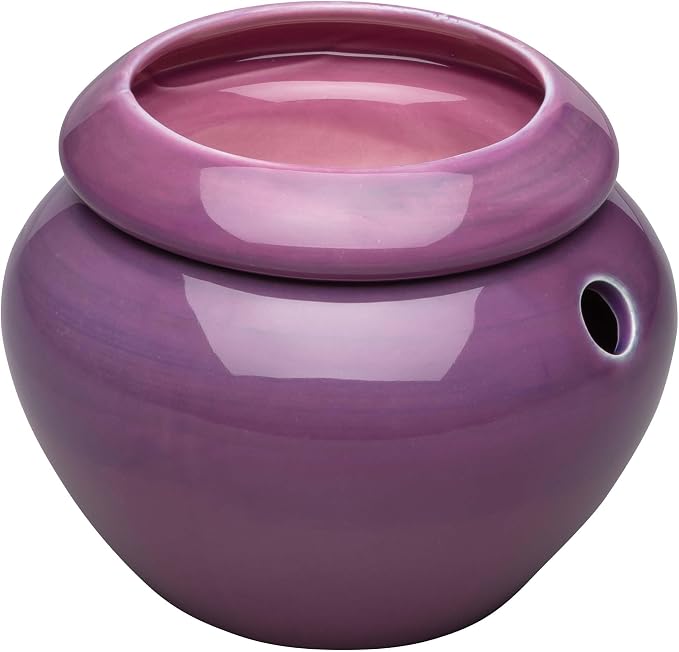 Maryland China Tri-Color Purple 3.75" Opening Urn Shaped Self Watering Planter