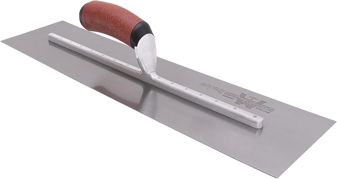 MARSHALLTOWN High Carbon Steel Finishing Trowel, 4 3/4 x 18 Inch Concrete, Masonry and Drywall Finishing Tool, Assembled in USA, MXS82DC