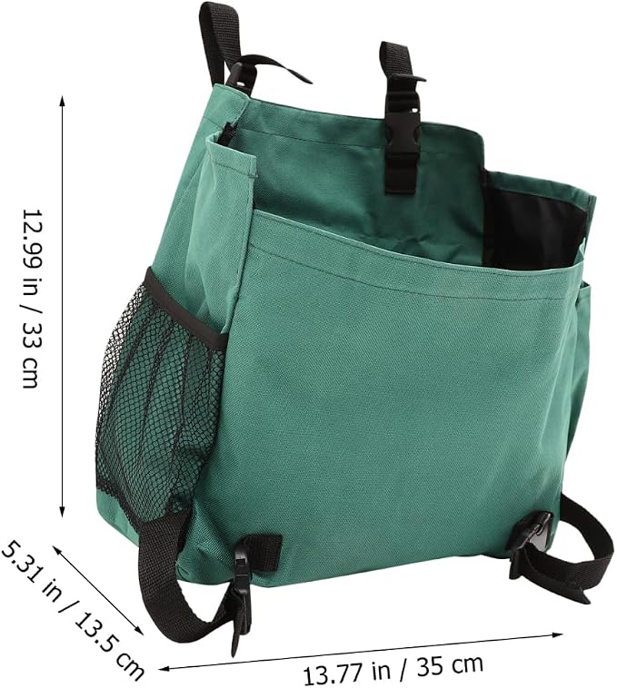 ORFOFE Large Capacity Lawn Mower Storage Bag Adjustable Oxford Fabric Mower Tool Organizer Detachable Garden Accessory Pouch for Outdoor Power Tools