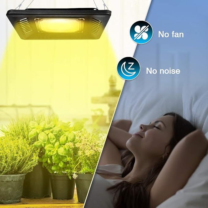 150W Waterproof Plant Light, Outdoor Grow Light,Sunlike,Full Spectrum LED Grow Lamp,Without Noise,Ultra Thin,Heat Dissipation,for Seedling Growing Blooming Fruiting