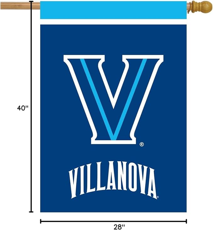 Briarwood Lane House Flag 40x28 For Outdoor Villanova Wildcats NCAA Licensed House Flag