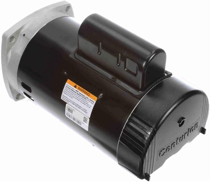 Regal Beloit B2855 Century 2 Horsepower 230V 3450 RPM Stainless Steel Continuous Single Phase Pool Pump Motor with Square Flange for Inground and Above Ground Pools