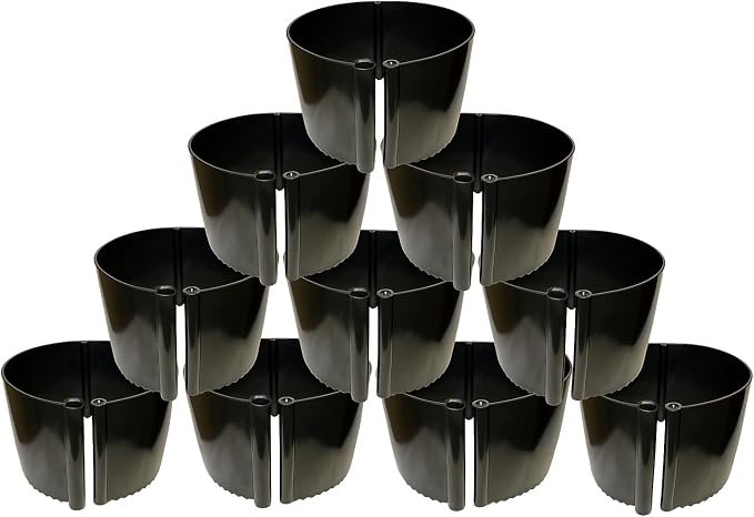 Planting Grow Rings 10 Pack – Interlocking Garden Plant Rings | Garden Rings for Plants Support and Soil Moisture Retention – Planting Rings for Outdoor Plants | Made in USA