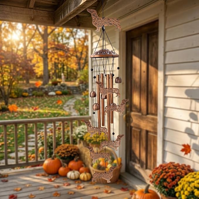 Dachshund Wind Chimes for Outside, Dachshund Gifts for Women/Men/Mom/Grandma/Wife/Friends Birthday Gifts Unique Memorial Metal Windchimes Outdoor/Indoor, Home, Porch, Patio, Yard, Garden Decor