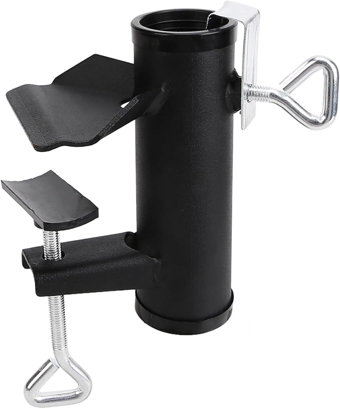 Patio Umbrella Holder Clamp,Heavy Duty Patio Umbrella Clamp Deck Umbrella Stand,Metal Umbrella Clamp Outdoor Umbrella Mount Bracket for Fences,Railing,Deck,Bench,Boats,Bleachers