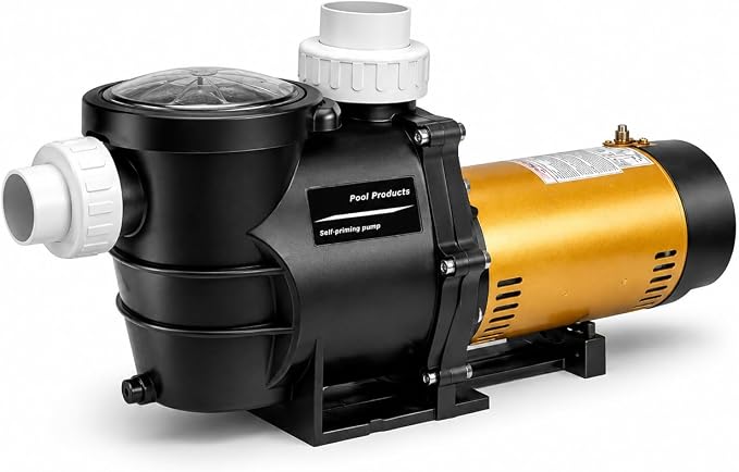 XtremepowerUS Dual Speed In-Ground Swimming Pool Pump Spa High Flow 1.5" NPT With Slip-On Fitting Included, Filter Basket, 230V (5820 GPH)